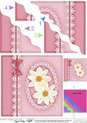 A Touch of Elegance Flowers Pearls and Lace Wavey Corner Stacker