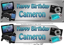 Large DL Happy Birthday CAMERON 3D decoupage