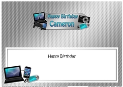 Large DL Happy Birthday CAMERON insert