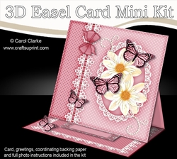 3D Easel Card Mini Kit - A Touch of Elegance - Flowers, Lace, Butterflies & Pearls