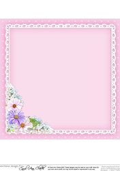 A Touch of Elegance Flowers, Pearls and Lace 8x8 matching insert