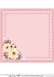 A Touch of Elegance Flowers, Pearls and Lace 8x8 matching insert