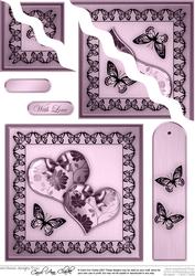 Elegant Romance Romantic Hearts Wavey Corner Stacker