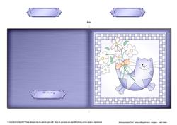 Cute Cat Cut and Fold Card