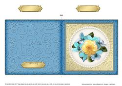 Flowers and Pearls Cut and Fold Card