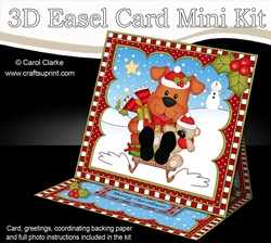 3D Easel Card Mini Kit - Little Dog Rusty