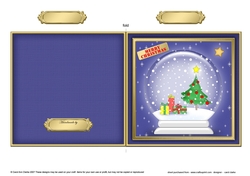 Christmas Tree - Snowglobe Quick Cut and Fold Card