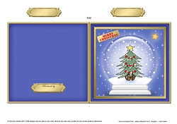 Christmas Tree - Snowglobe Quick Cut and Fold Card
