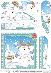 Christmas Snowball Sam Fan Pyramage Topper
