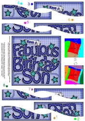 Happy Birthday SON Wavy Spiral Side Stacker