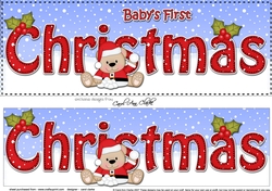 Large DL Babys First CHRISTMAS 3D decoupage 