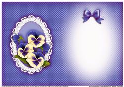 Pansy, Lace and Pearls Matching Insert A5 Portrait