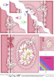 A Touch of Elegance Flowers Pearls and Lace Wavey Corner Stacker