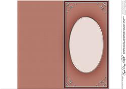 Dl 'silver Metallic Frame' Card Front or Insert