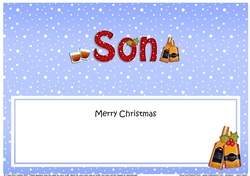 Large DL Merry Christmas SON with Whisky insert