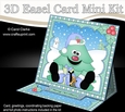 3D Easel Card Mini Kit - Christmas Tree has lots of Presents