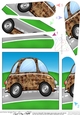 Funky Painted Car Fan Pyramage Topper