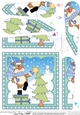 Christmas Rudolph Fan Pyramage Topper