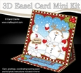3D Easel Card Mini Kit - Christmas Snowball Sam is Snowballing