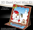 3D Easel Card Mini Kit - Christmas Snowball Sam is Carol Singing