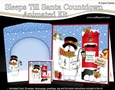 3D Animated Sleeps Till Santa Christmas Postbox Countdown Card Kit - Snowman Rio is Carol Singing