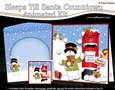 3D Animated Sleeps Till Santa Christmas Postbox Countdown Card Kit - Snowman Rio is Snowballing
