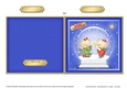 Christmas Hunney Bears in a Snowglobe Quick Cut and Fold Card