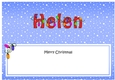 Large DL Merry Christmas HELEN insert
