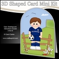 3D Shaped Card Kit - Little Footballer Plays for Gillingham
