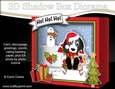 3D Christmas Diorama Shadow Box Card Mini Kit - Little Springer Spaniel Dog