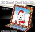 3D Easel Card Mini Kit - Cute Little Christmas Westie Dog