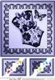 8 x 8 Elegant Boudoir Scalloped corner Topper