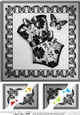8 x 8 Elegant Boudoir Scalloped corner Topper