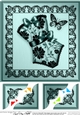 8 x 8 Elegant Boudoir Scalloped corner Topper