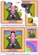 Square Landscape Insert Topper - Little Motorbike Rider hits the Open Road