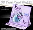 3D Easel Card Mini Kit - Pretty Floral Birdcage with Butterflies