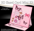 3D Easel Card Mini Kit - Pretty Floral Birdcage with Butterflies