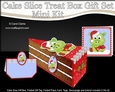 3D Christmas Cake Slice Treat Box Gift Set Mini Kit - Denis Dinosaur