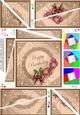 Roses and Metallic Lace Quick Card with Twisted Spiral Side Stacker