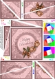 Roses and Metallic Lace Quick Card with Twisted Spiral Side Stacker
