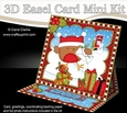 3D Easel Card Mini Kit - Christmas Bobbin Robin