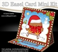 3D Easel Card Mini Kit - Christmas Bobbin Robin
