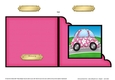 Funky Floral Car - Cut and Fold Corner Card