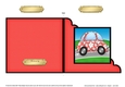 Funky Floral Car - Cut and Fold Corner Card