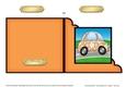 Funky Floral Car - Cut and Fold Corner Card