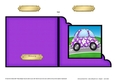 Funky Floral Car - Cut and Fold Corner Card