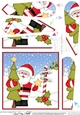Christmas Santa is at the North Pole Fan Pyramage Topper