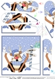 Christmas Oops Rudolph is at the North Pole Fan Pyramage Topper