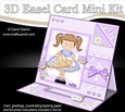 3D Easel Card Mini Kit - Pretty in Lilac - Cute Girlz