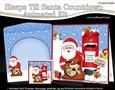 3D Animated Sleeps Till Santa Christmas Postbox Countdown Card Kit - Santa has a Sack of Presents